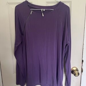 Calvin Klein Women's Purple Long Sleeve Blouse
